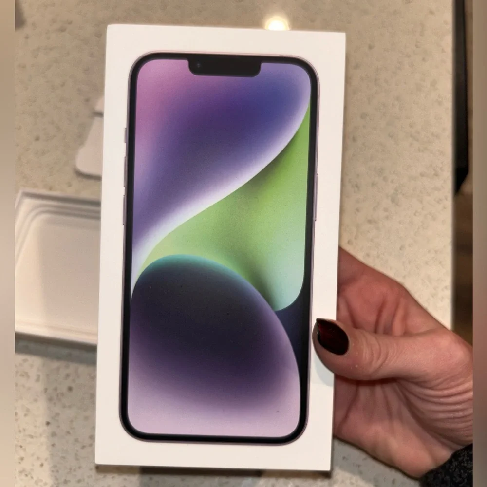 Apple iPhone 14 Purple Box Only | Original Packaging + Inserts | No Phone